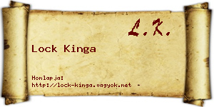 Lock Kinga névjegykártya
